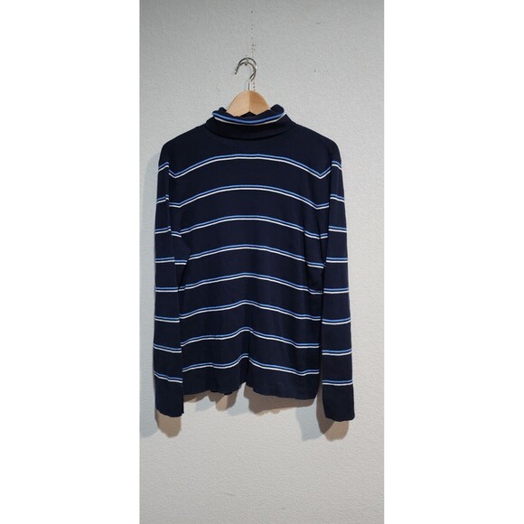 Talbots Womens Striped long sleeve turtleneck Sweater Size L - Picture 1 of 8